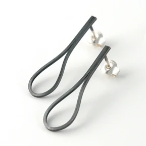 Earrings oxidised silver