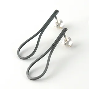 Earrings oxidised silver