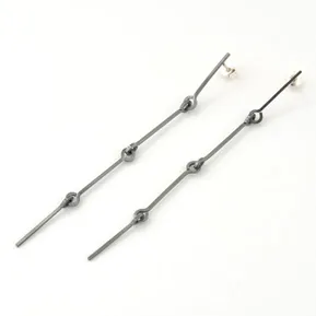 Earrings oxidised silver