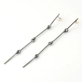 Earrings oxidised silver