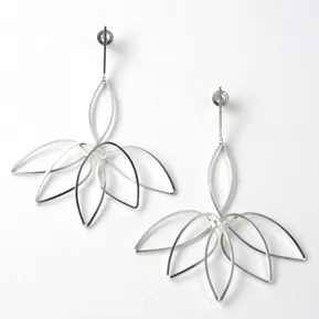 Long studearrings silver