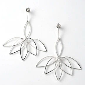 Long studearrings silver